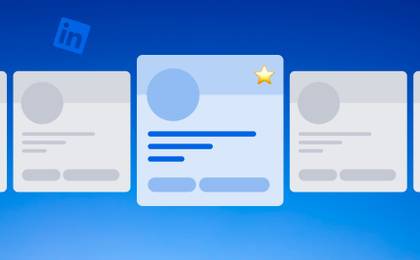 An illustration of a LinkedIn profile with a LinkedIn headline.