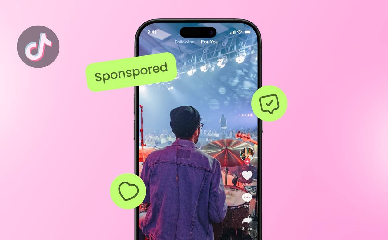 An illustration showcasing a TikTok ad and its results.