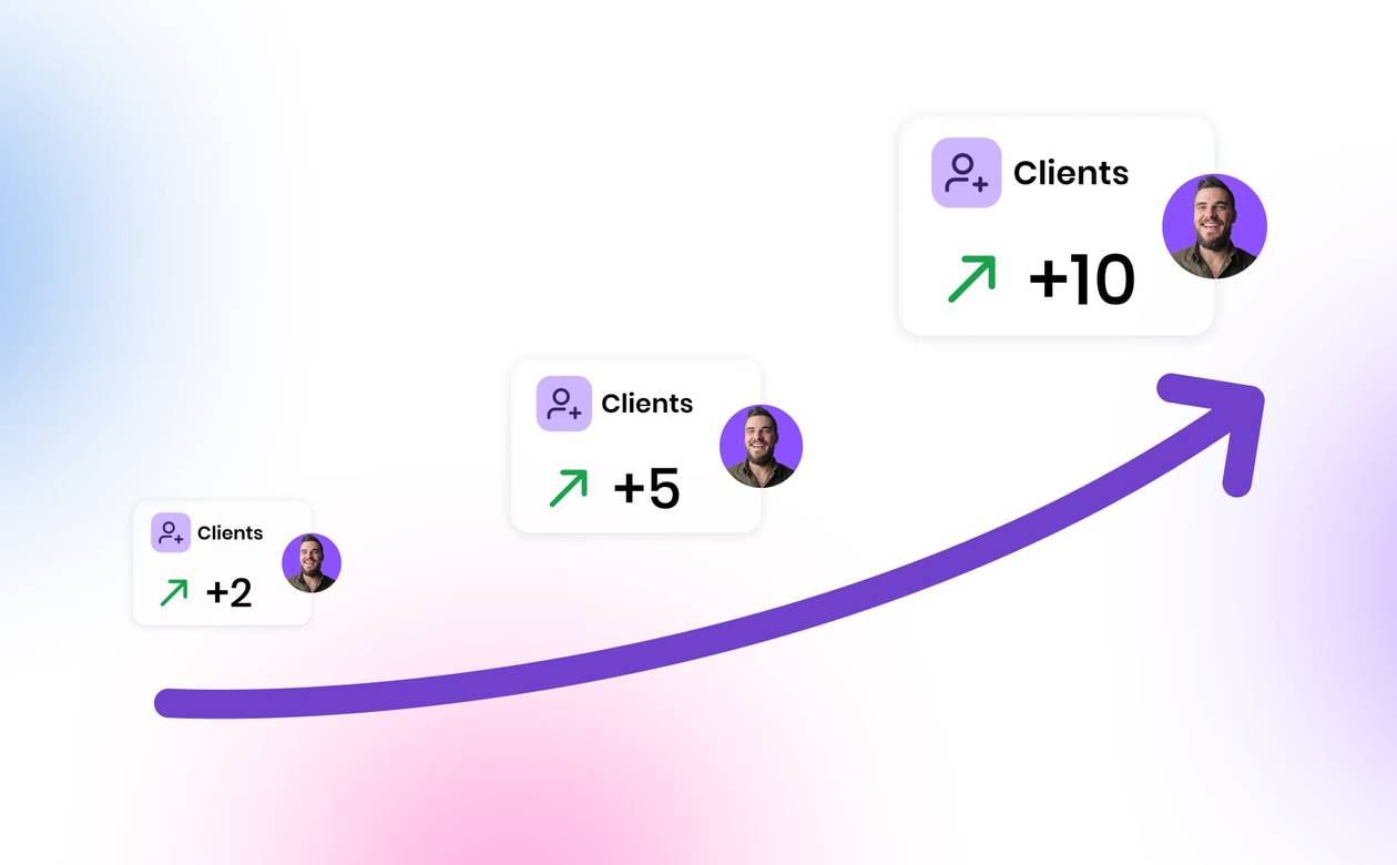 An illustration showcasing client growth.