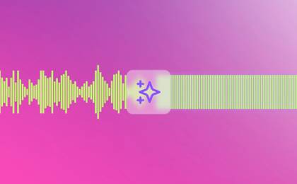 An illustration of AI helping to smooth out a brand voice.