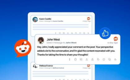 An illustration representing DM management on Reddit.