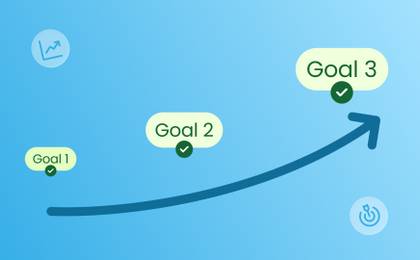 An illustration showcasing social media goals being reached.