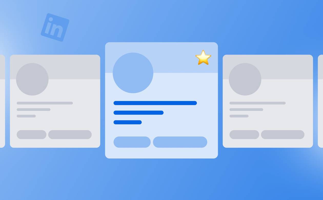 An illustration of a LinkedIn profile with a LinkedIn headline.