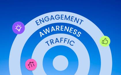 An illustration showcasing different types of social media metrics.