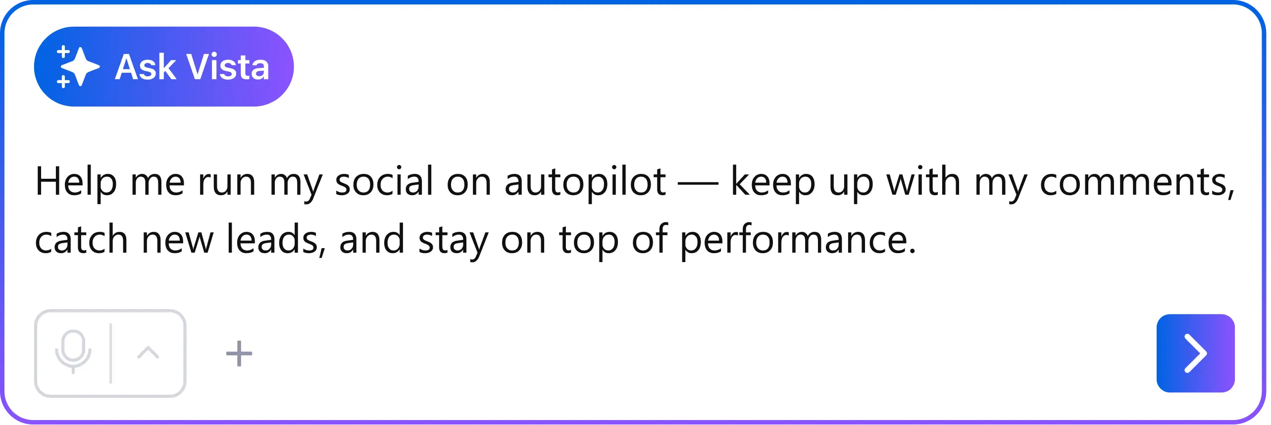 Ask Vista chat composer