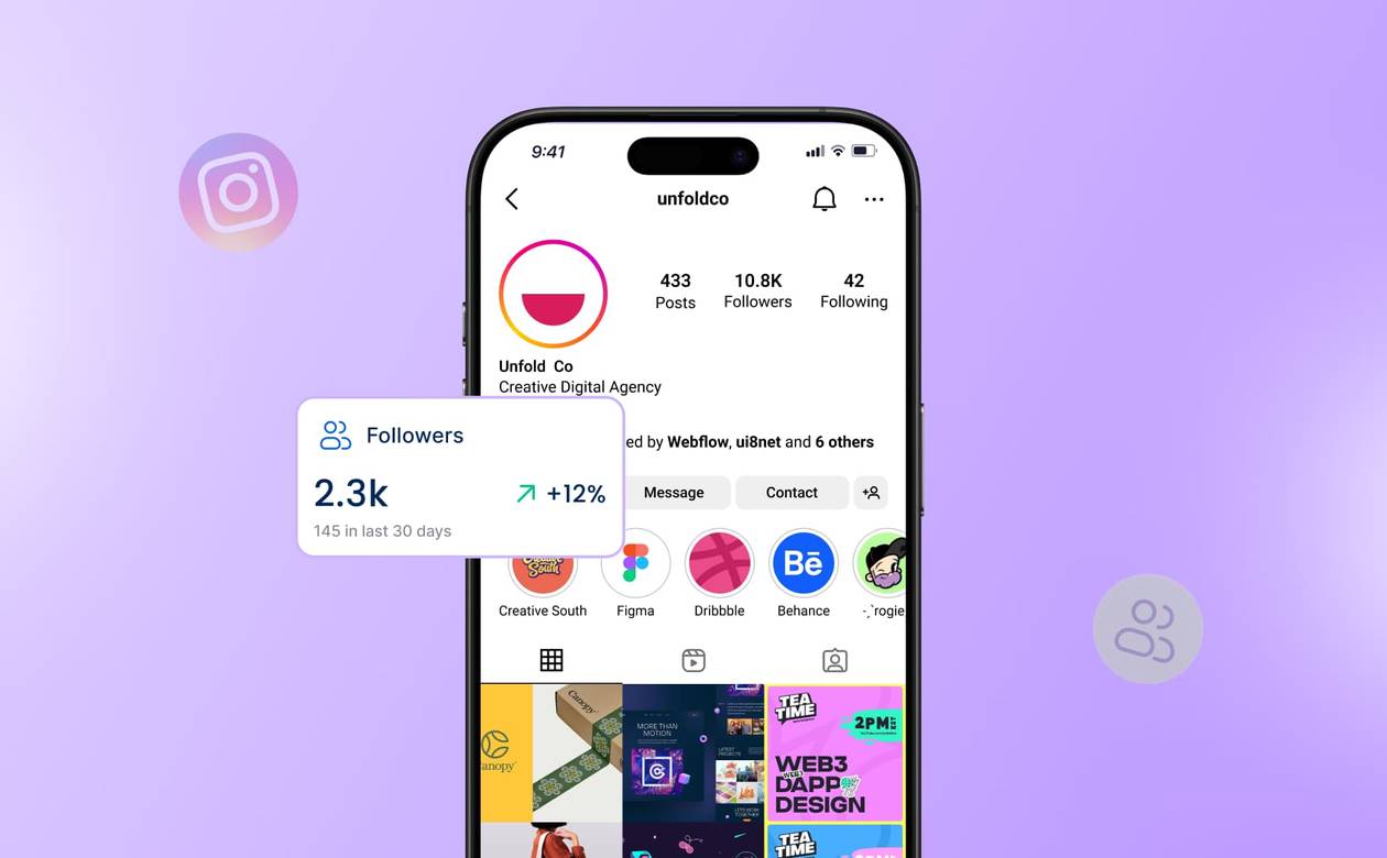 An illustration showcasing Instagram follower growth.