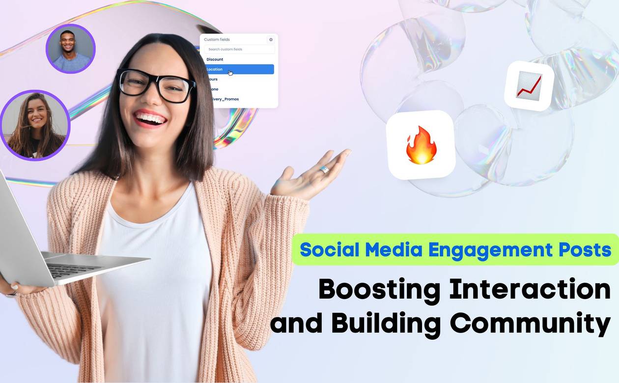 social media engagement posts banner