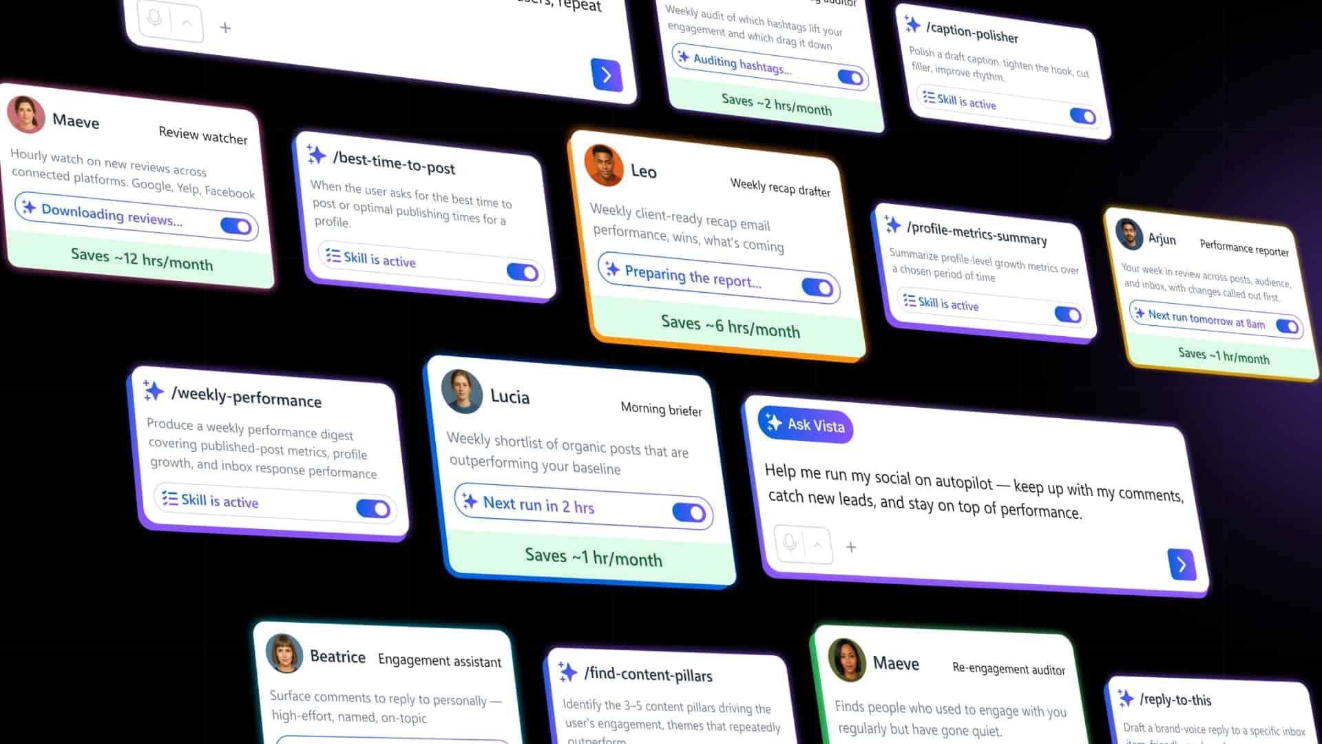 Introducing Ask Vista: AI-powered command center for social media. Introducing Ask Vista: AI-powered command center for social media.