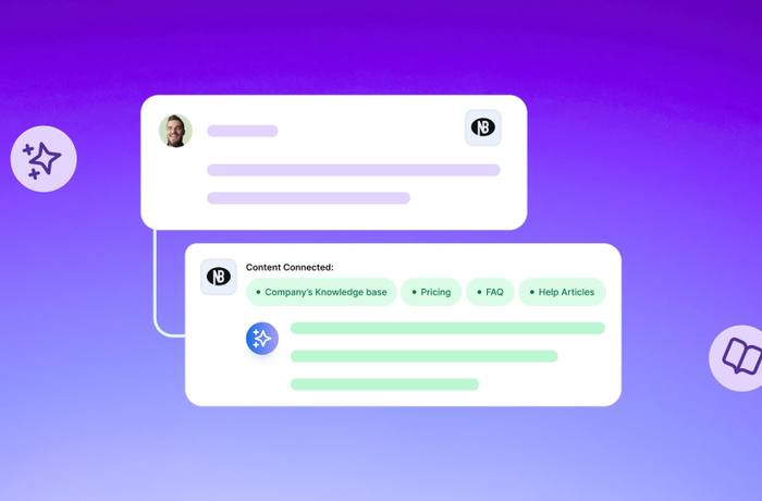 An illustration of a brand-aware AI having a conversation with a customer.