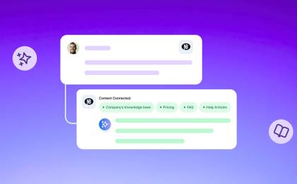 An illustration of a brand-aware AI having a conversation with a customer.