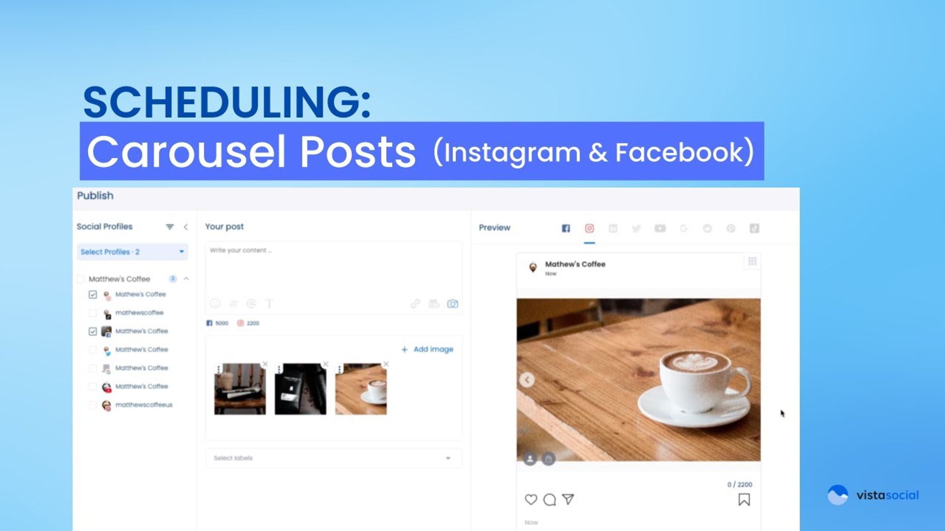 Scheduling Carousel Posts to Instagram and Facebook