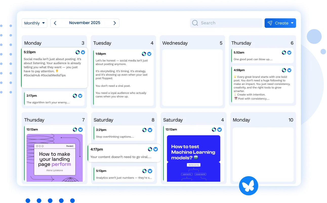 Bluesky management tools for business