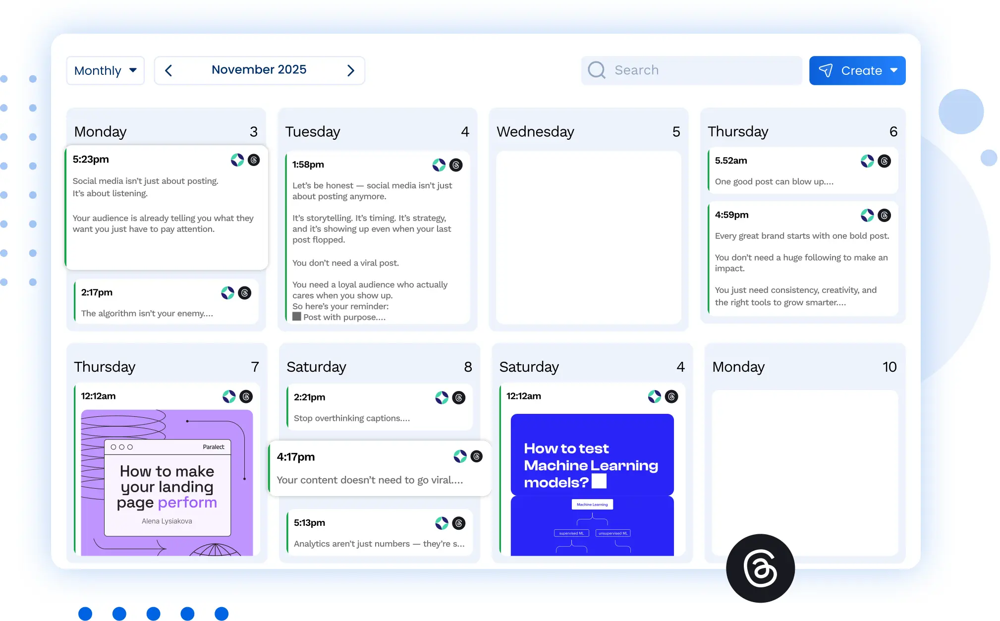 Threads management tools for business