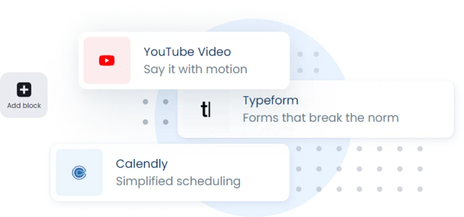 Vista Social integrations include typeform, calendly, youtube and google tag manager.