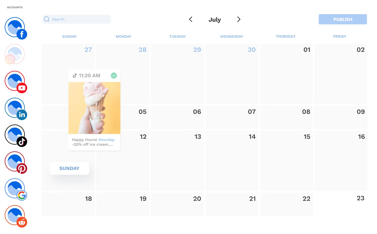 Find, collaborate, and schedule content for all your social channels. Visually schedule and preview your social media posts.