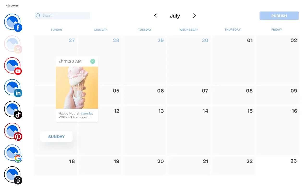 Find, collaborate, schedule and boost content for all your social channels. Visually schedule and preview your social media posts.