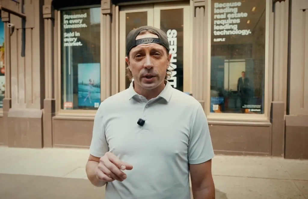 Our host outside the SERHANT storefront in New York