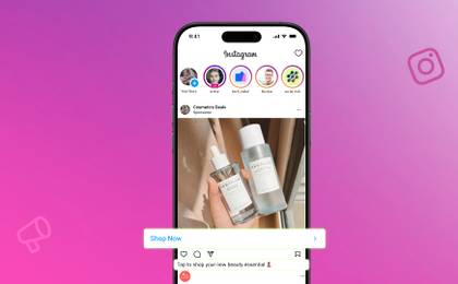 An illustration showcasing an Instagram ad on the mobile Instagram app.